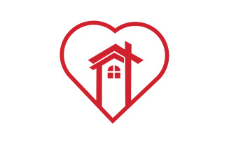 Love home sweet heart symbol logo version 24