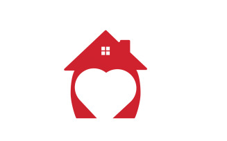 Love home sweet heart symbol logo version 25