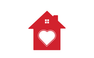 Love home sweet heart symbol logo version 26