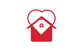 Love home sweet heart symbol logo version 27