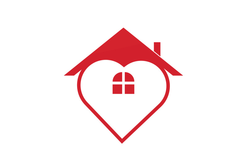 Love home sweet heart symbol logo version 29 Logo Template