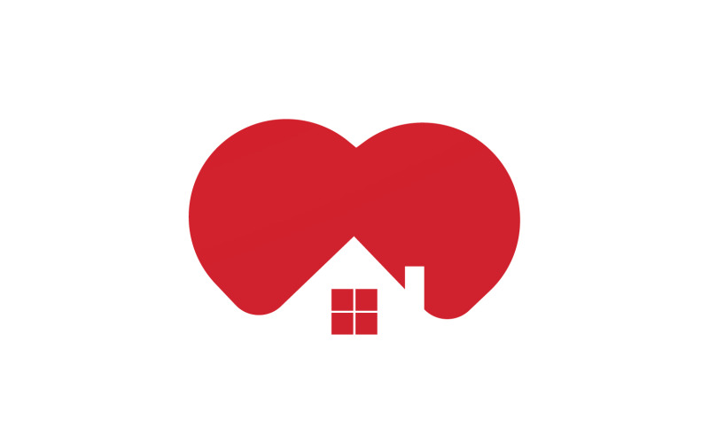 Love home sweet heart symbol logo version 30 Logo Template