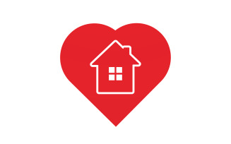 Love home sweet heart symbol logo version 4