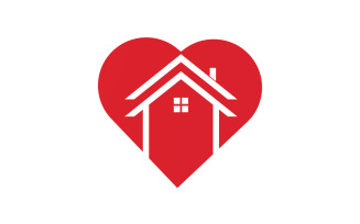 Love home sweet heart symbol logo version 7