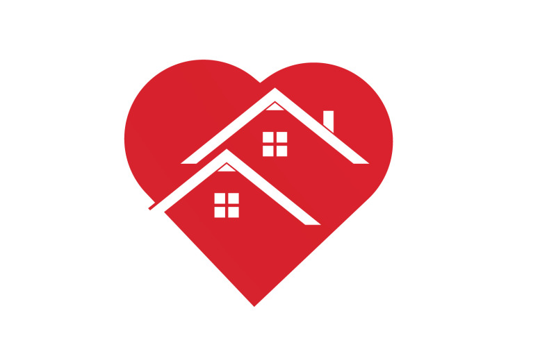 Love home sweet heart symbol logo version 9 Logo Template