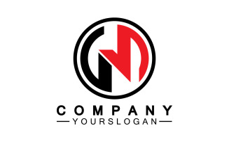 Letter N initial company name logo version 11