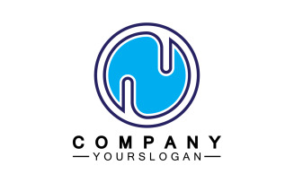 Letter N initial company name logo version 13