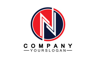 Letter N initial company name logo version 14