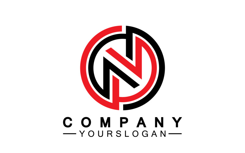 Letter N initial company name logo version 25 Logo Template