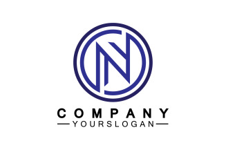 Letter N initial company name logo version 26