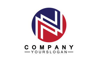 Letter N initial company name logo version 2