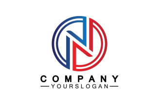 Letter N initial company name logo version 33