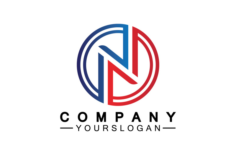Letter N initial company name logo version 33 Logo Template
