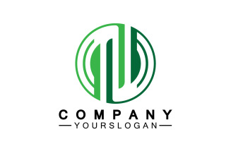 Letter N initial company name logo version 35