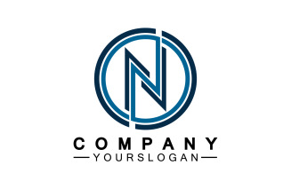 Letter N initial company name logo version 47