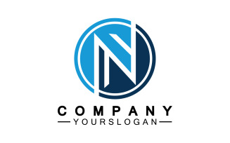 Letter N initial company name logo version 6
