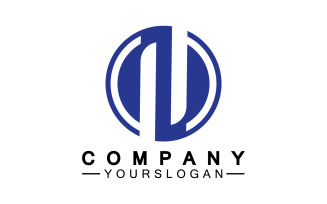 Letter N initial company name logo version 7