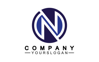 Letter N initial company name logo version 8