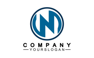 Letter N initial company name logo version 9
