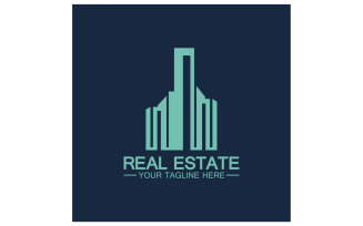 Real estate building tower logo template version 10
