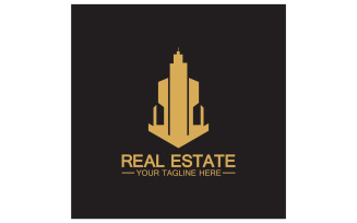 Real estate building tower logo template version 11