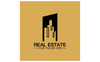 Real estate building tower logo template version 12