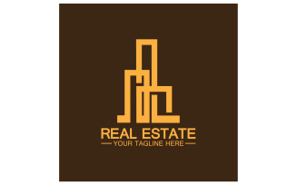Real estate building tower logo template version 13