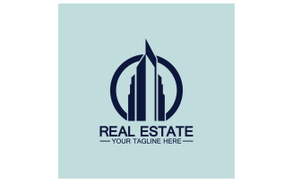 Real estate building tower logo template version 14