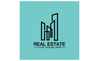 Real estate building tower logo template version 15