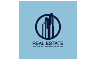 Real estate building tower logo template version 18