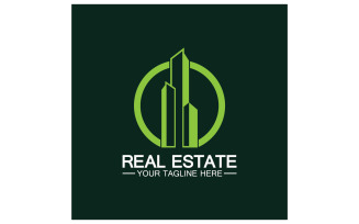 Real estate building tower logo template version 19