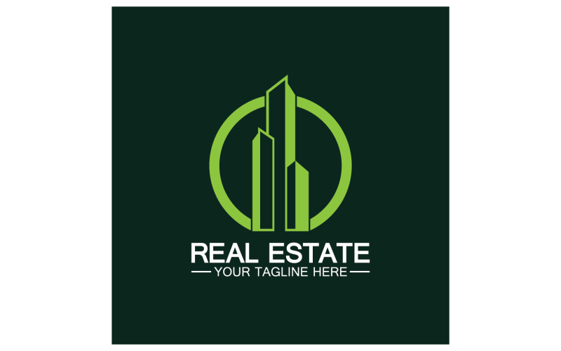 Real estate building tower logo template version 19 Logo Template