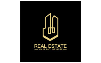 Real estate building tower logo template version 1