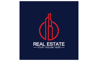 Real estate building tower logo template version 21