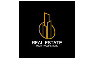 Real estate building tower logo template version 22