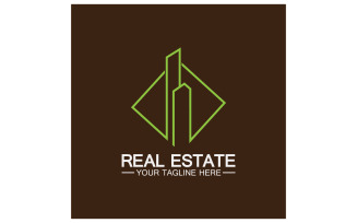 Real estate building tower logo template version 23