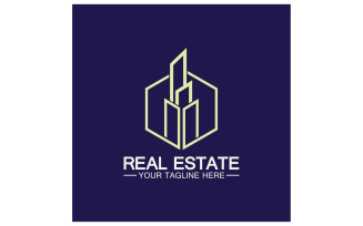 Real estate building tower logo template version 24
