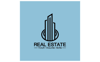 Real estate building tower logo template version 25