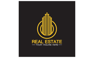 Real estate building tower logo template version 26