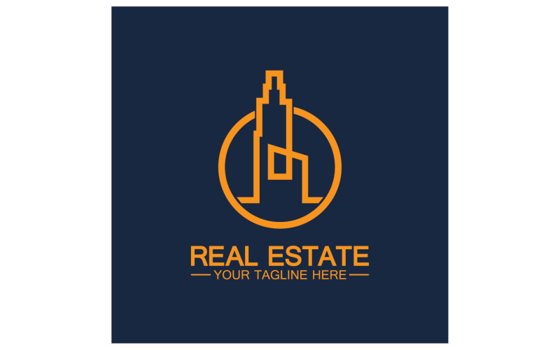 Real estate building tower logo template version 2 Logo Template