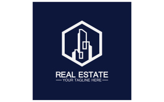 Real estate building tower logo template version 3