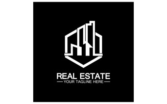 Real estate building tower logo template version 4