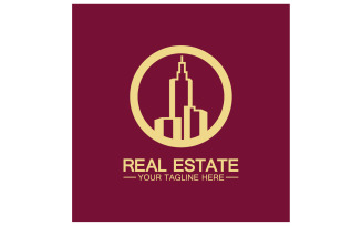 Real estate building tower logo template version 5
