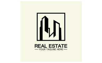 Real estate building tower logo template version 7
