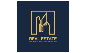 Real estate building tower logo template version 8
