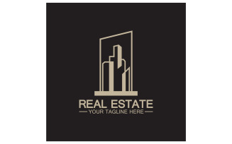 Real estate building tower logo template version 9