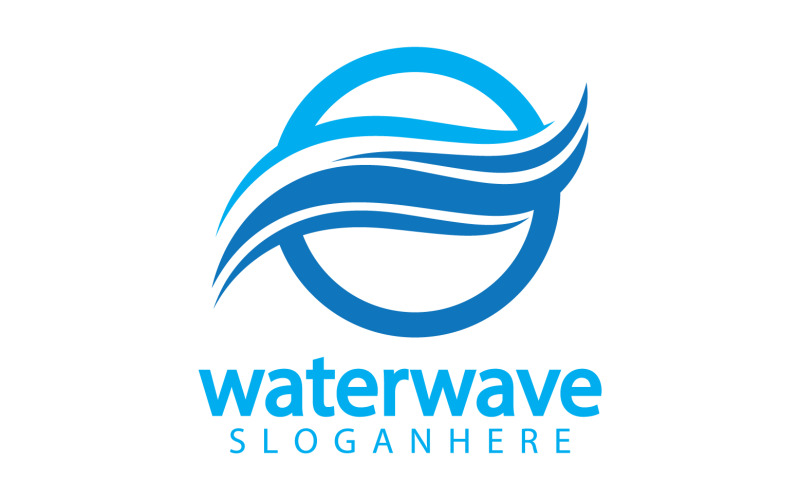 Waterwave nature fresh water logo template version 11 Logo Template