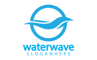 Waterwave nature fresh water logo template version 24