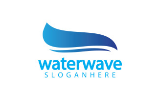 Waterwave nature fresh water logo template version 25