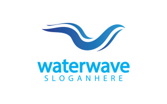 Waterwave nature fresh water logo template version 28
